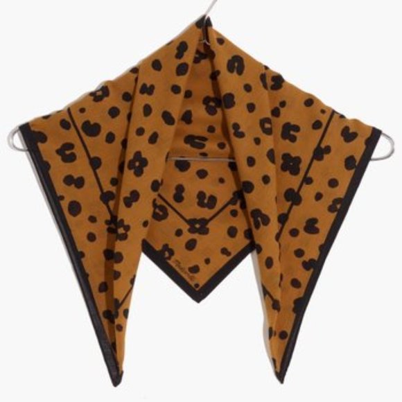 Madewell Accessories - Madewell Brown and Black Leopard Bandanna